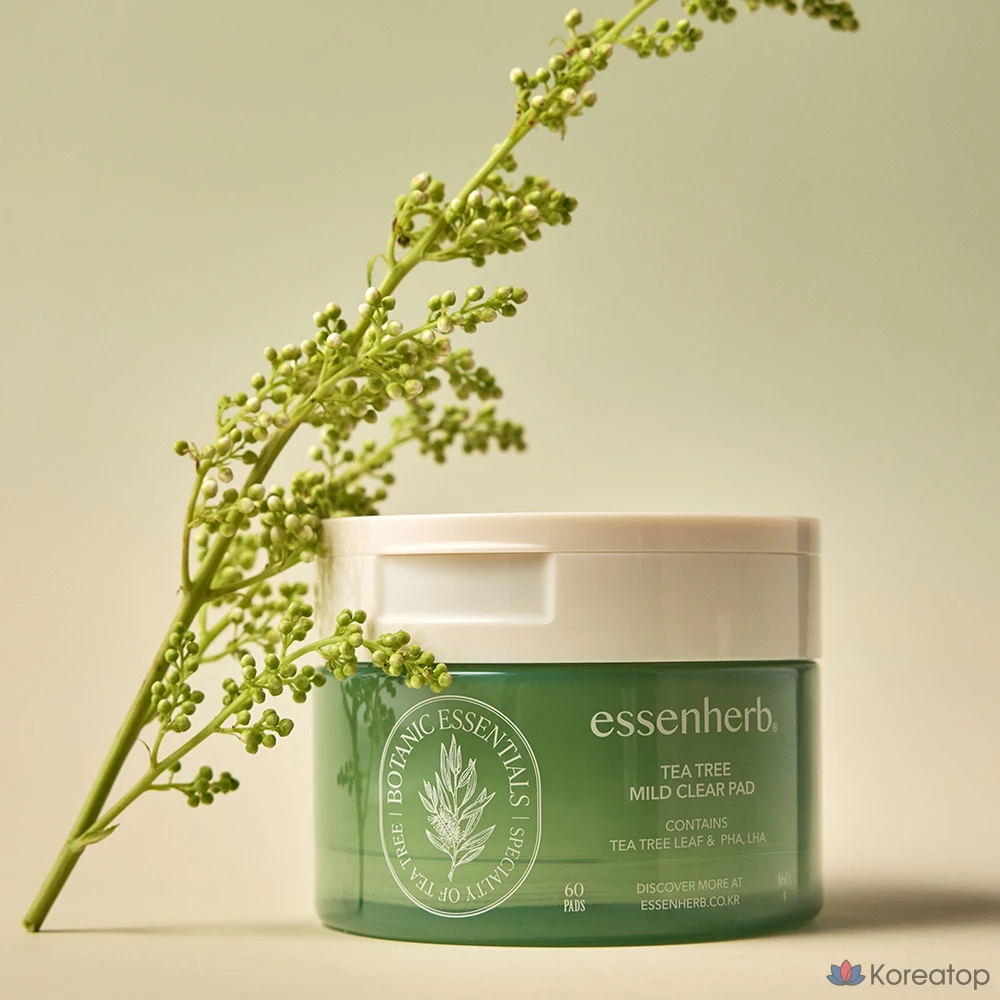 Пэды для лица EssenHerb Tea Tree Mild Clear Pad, 160 г, 60 шт.