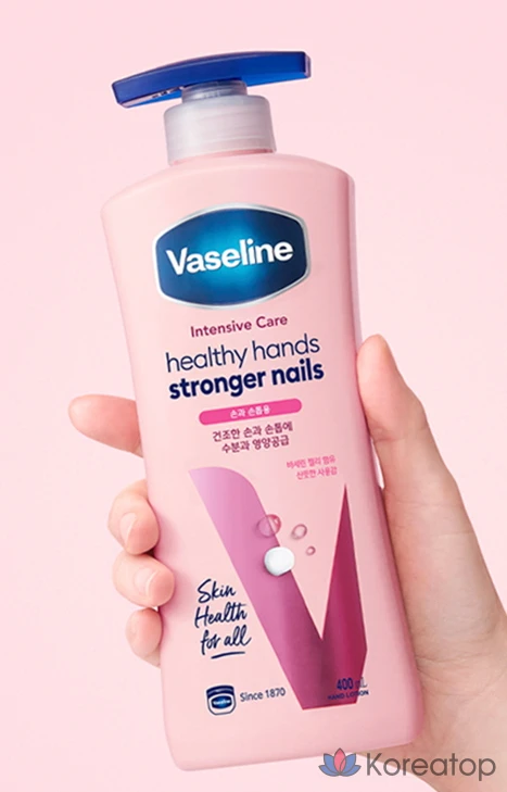 Лосьон для рук и ногтей Neutrogena Vaseline Intensive Care Healthy Hands Stronger Nails, 400 мл, 1 шт., фото 2