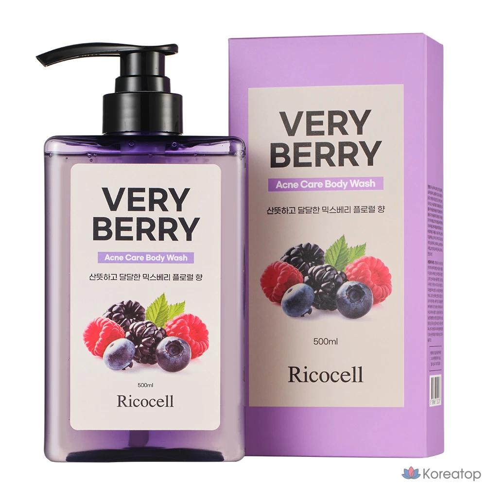 Очищающий гель для душа Ricocell Berry Berry Body Wash, 500 мл, 1 шт.