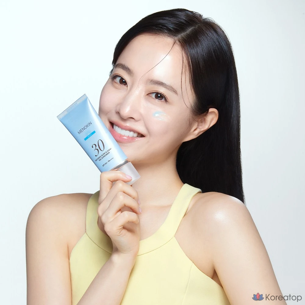 Солнцезащитный крем Menokin 30-Second Glow & Clear Gel Sunscreen Moist SPF50+ PA++++, 50 мл, 1 шт.