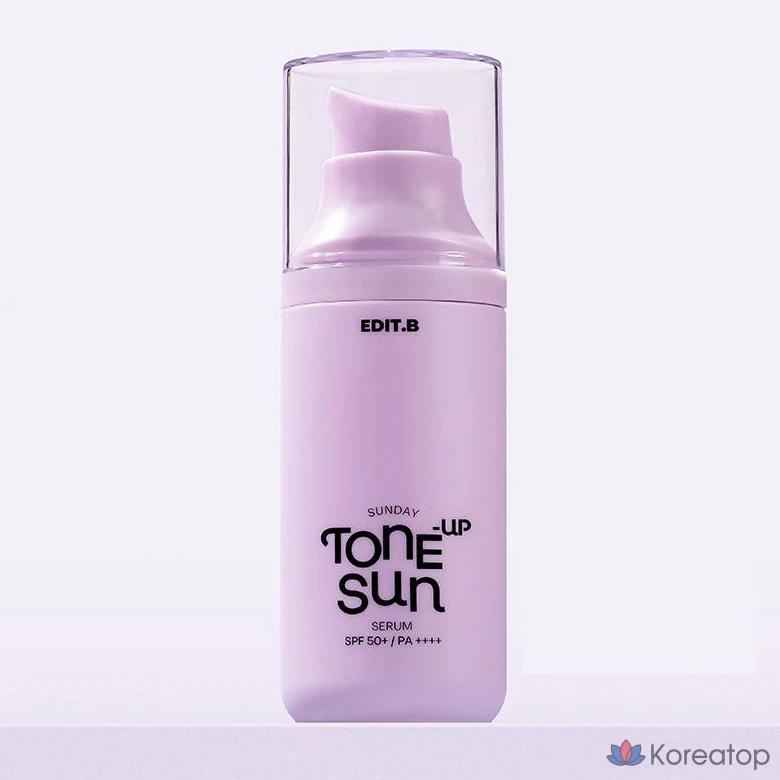 Солнцезащитный крем Edit.B Sunday Tone-Up Sun Serum SPF50+ PA++++, 55 мл, 1 шт.