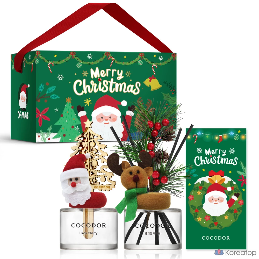 Диффузор для дома Cocodor Christmas Diffuser, оттенок A (Black Cherry + Yangjae Flower Market), 200 мл, 2 шт.