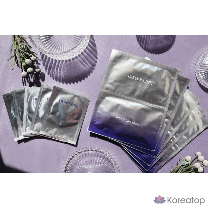 Тканевая маска для лица DEWYCEL Private Care Mask + Ampoule Sheet 3-piece Set, 5 шт.