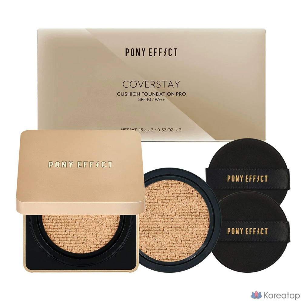 Кушон Pony Effect Coverstay Cushion Foundation PRO Set (15 г + 15 г), оттенок Natural Ivory, 1 шт.