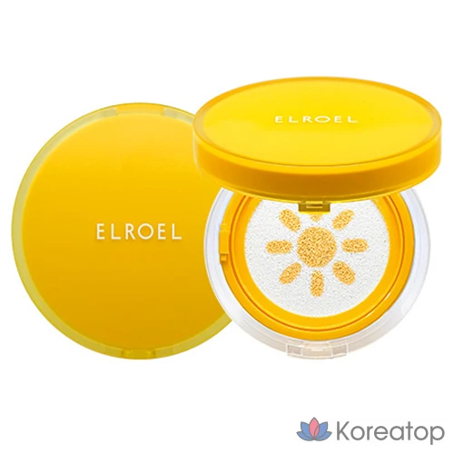 Солнцезащитный кушон ELROEL Pang Pang Yellow Sun Cushion Plus SPF 50+ PA++++, 15 г, 1 шт.