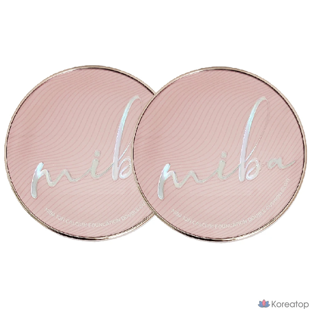 Кушон MIBA Big Cushion Season 3 Ion Calcium Foundation Double Cushion Glow, оттенок 21 Rosy Ivory, 25 г, 2 шт.