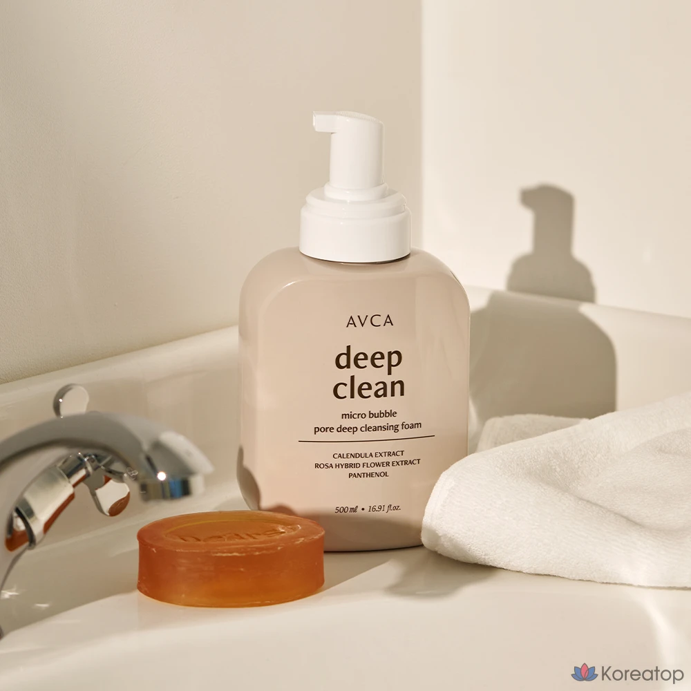 Очищающая пенка AVCA Pore Deep Clean Micro Bubble Cleansing Foam, 500 мл, 1 шт.