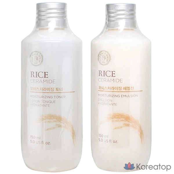 Набор для ухода The Face Shop Rice & Ceramide Moisturizing 2-piece Set (150 мл + 150 мл), 1 шт.