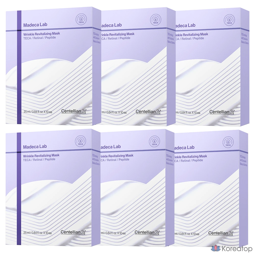 Тканевая маска для лица Centellian24 Madeca Lab Mask Wrinkle Revitalizing, 60 шт.