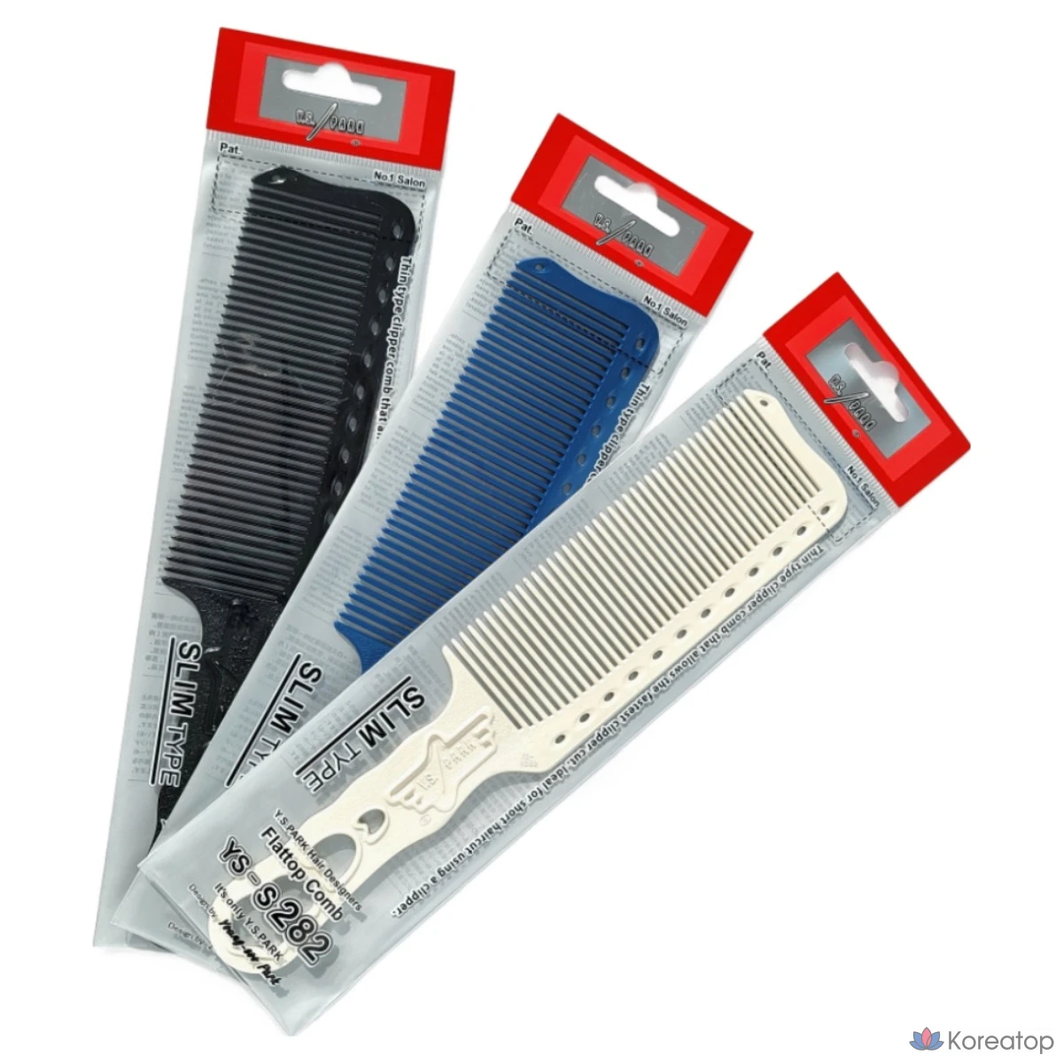 Расческа Y.S. Park Barber Comb YS S282 Slim Clipper Comb, синий, 1 шт.