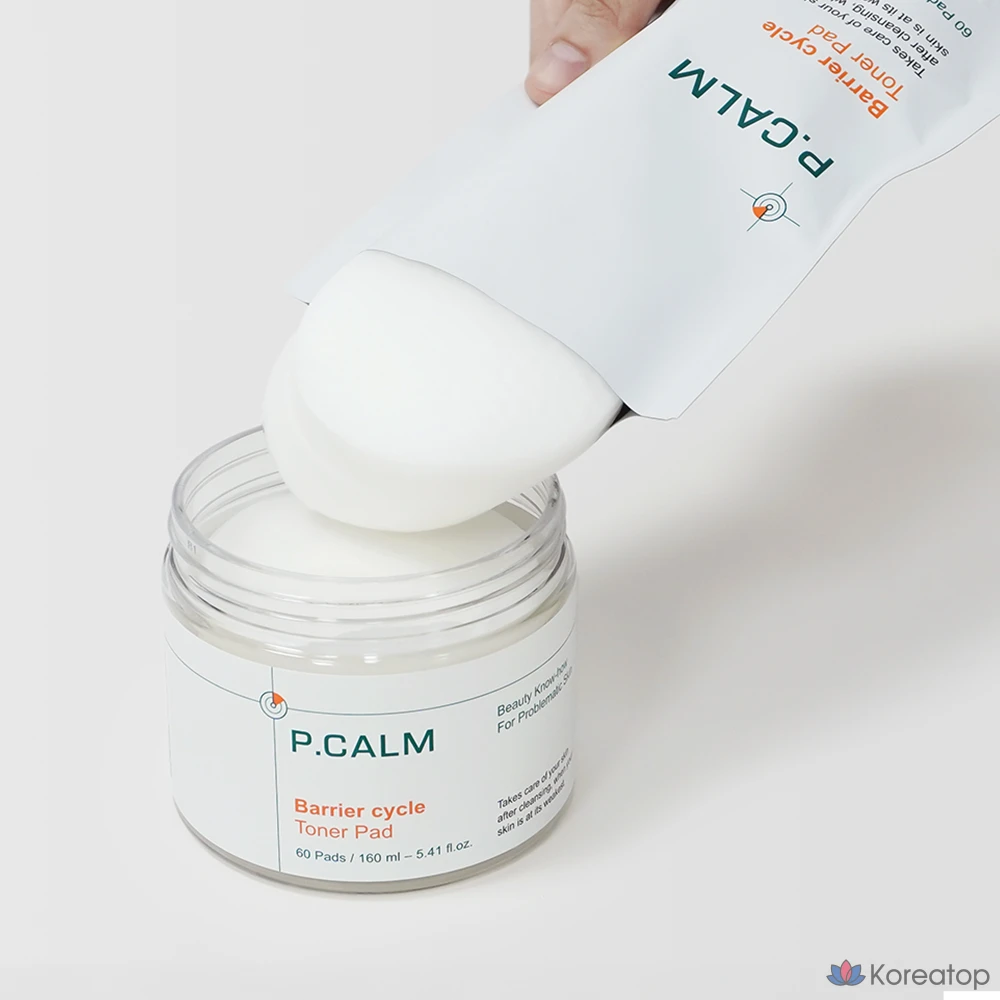 Тонер-пэды P.CALM Barrier Cycle Soothing Toner Pads Refill Pack, 60 шт.