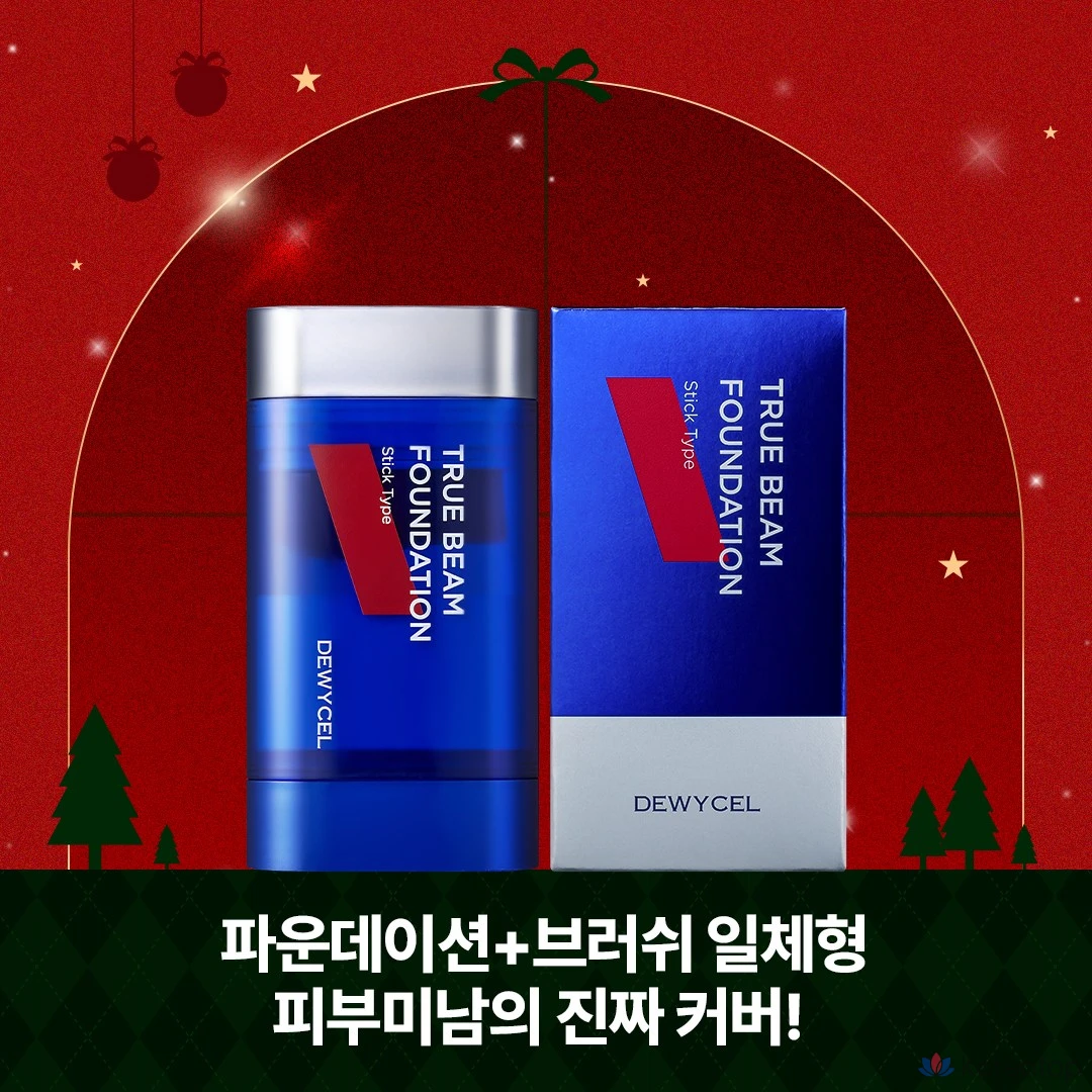 Тональный стик-основа DEWYCEL Homme True Beam Stick & Brush Foundation SPF50+ PA++++, 12 мл, 1 шт.