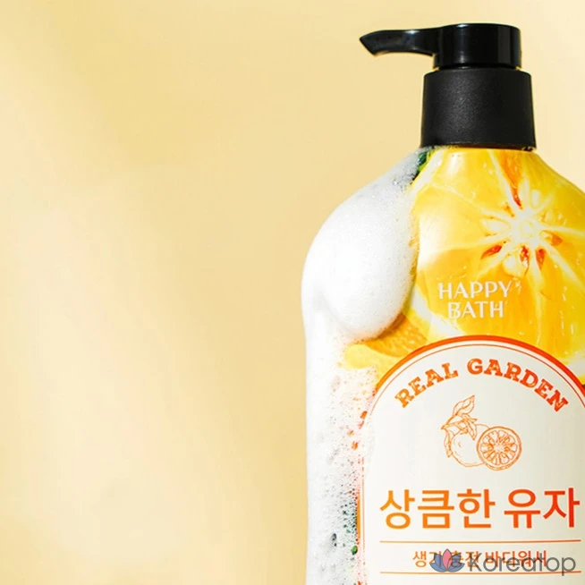 Гель для душа Happy Bath Real Garden Vitamin Fresh Body Wash, аромат Yuzu, 900 г, 1 шт.
