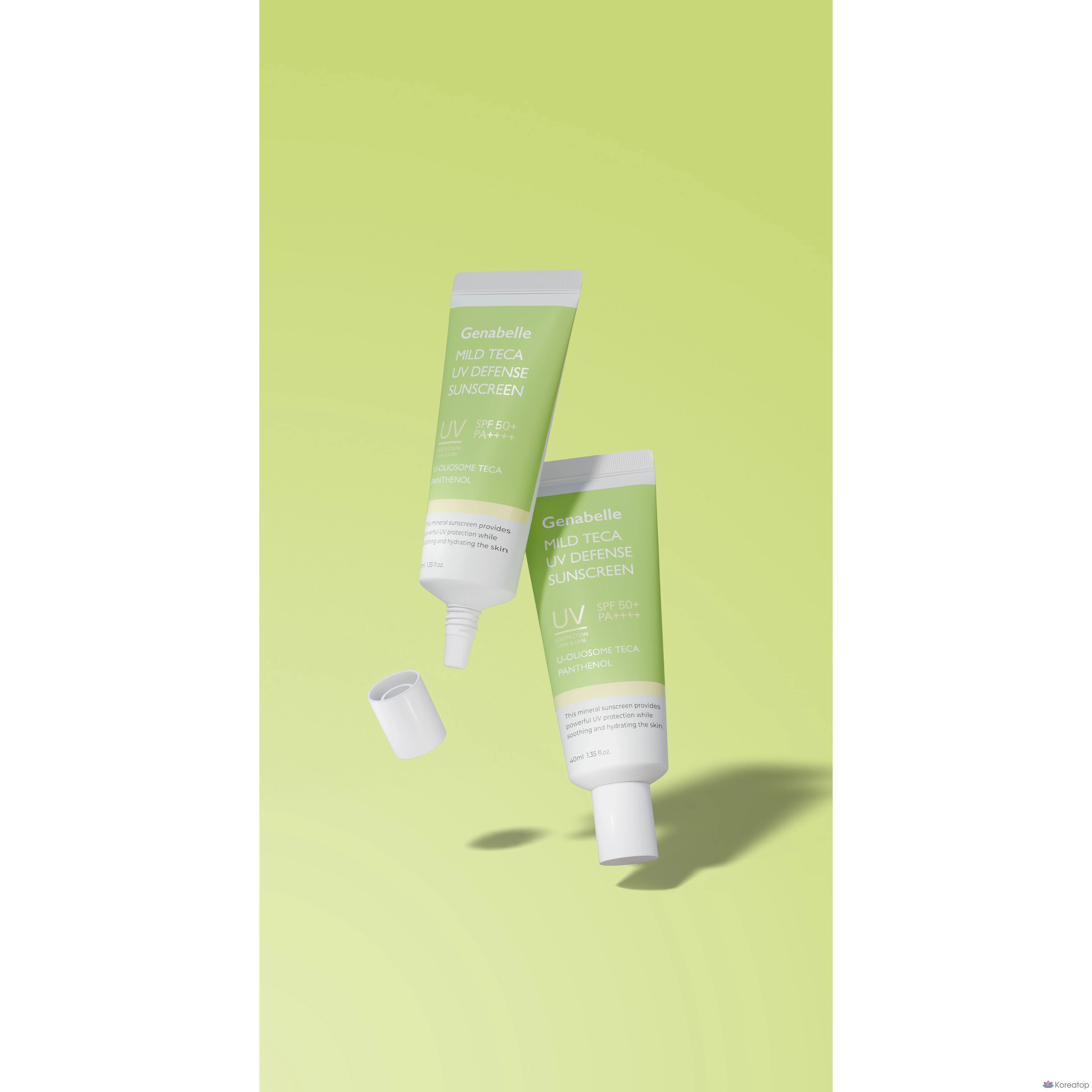 Солнцезащитный крем Genabelle Mild Teca UV Defense Sun Cream SPF50+ PA++++, 40 мл, 1 шт.