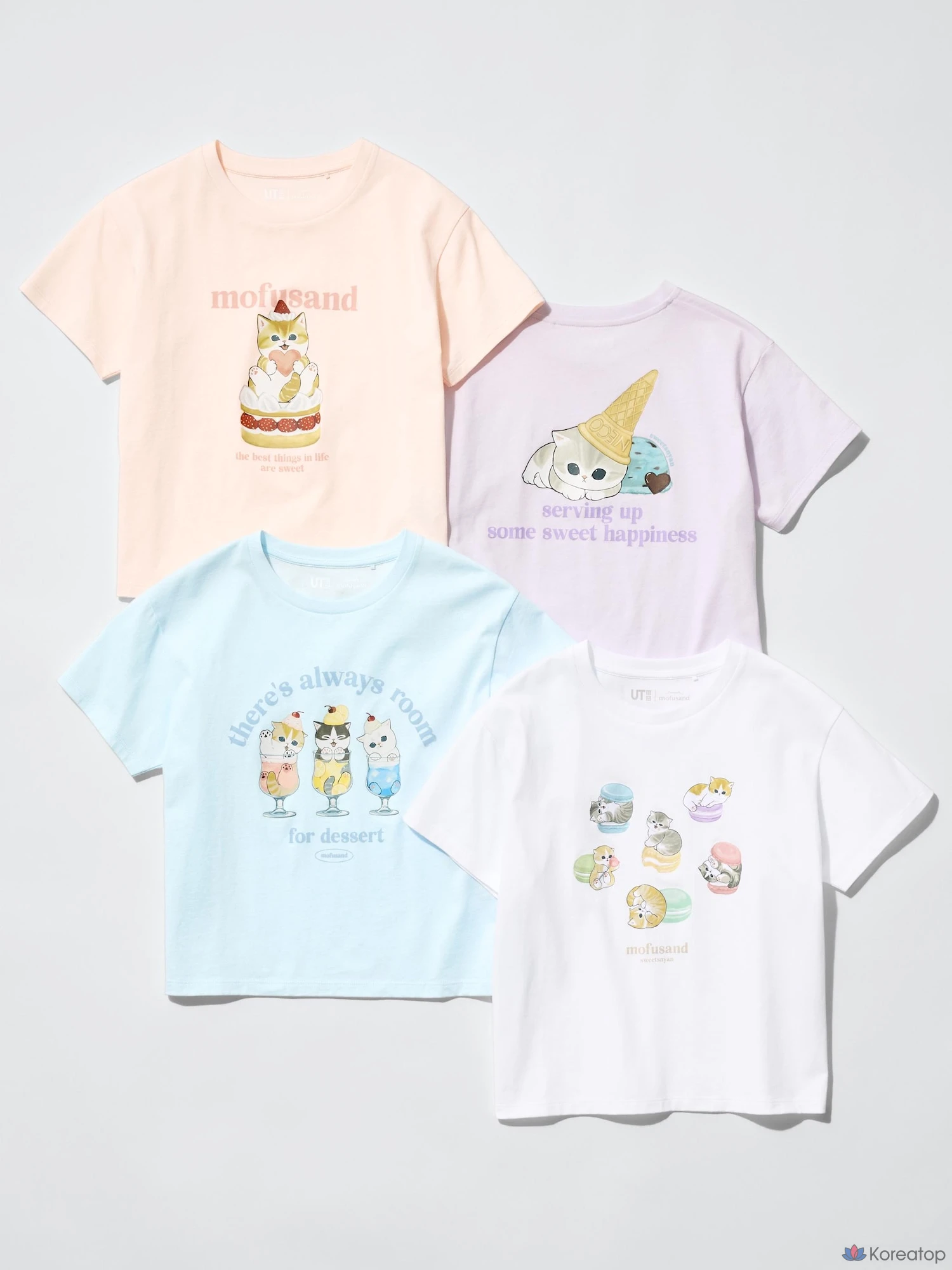Футболка для девочек Uniqlo mofusand UT Graphic T, черный