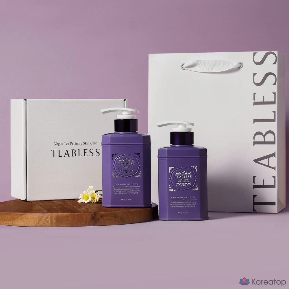 Набор для ухода TEABLESS Sage Amber Purple Tea Perfume Body Lotion & Body Wash Gift Set, 1 шт.