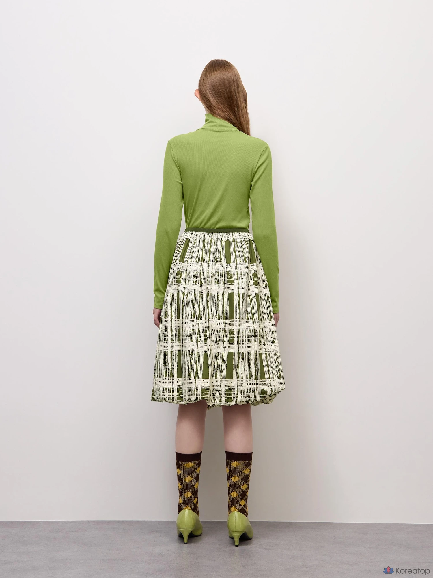 Юбка Uniqlo Balloon Check Midi Skirt
