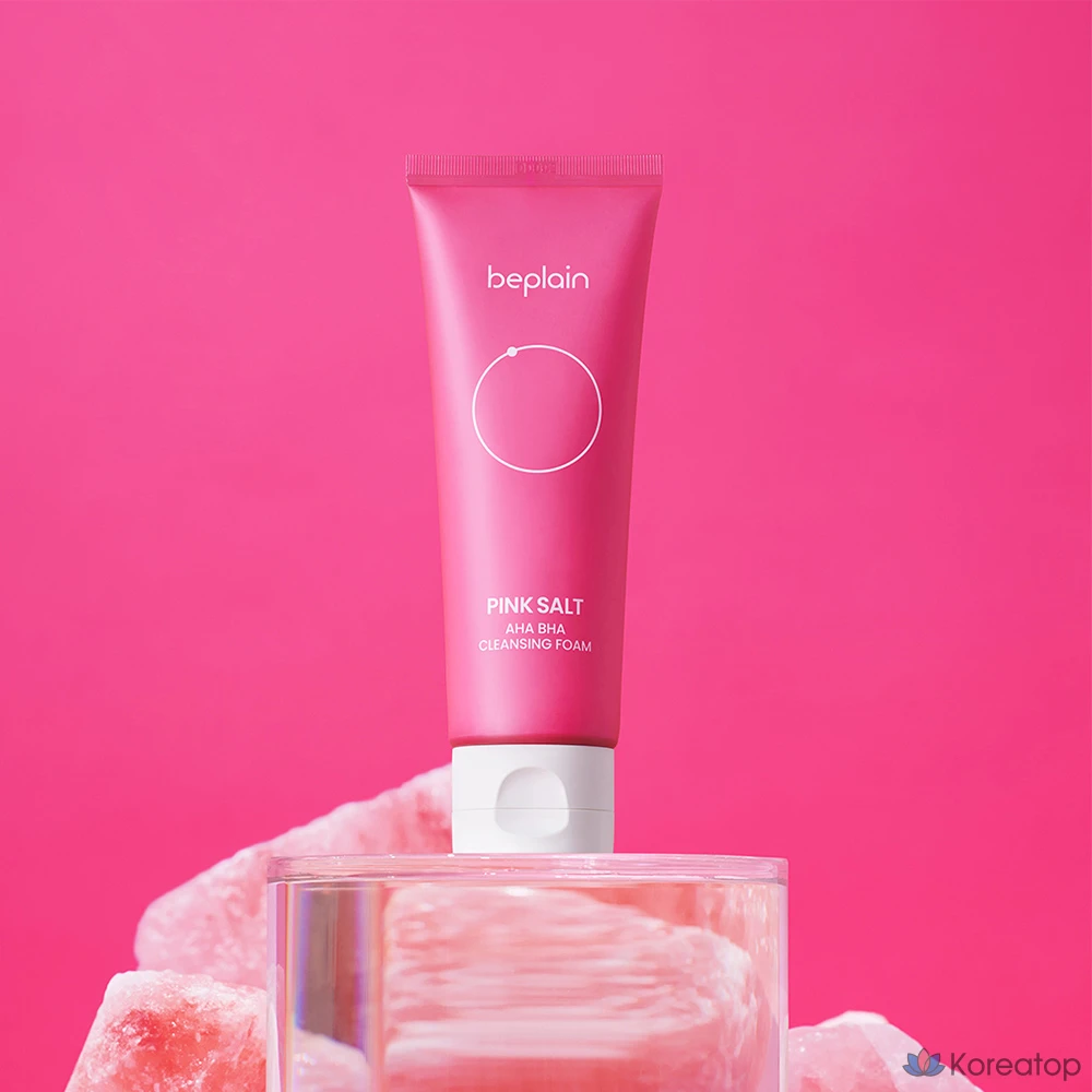 Очищающая пенка Beplain Pink Salt AHA BHA Cleansing Foam, 120 мл, 1 шт.