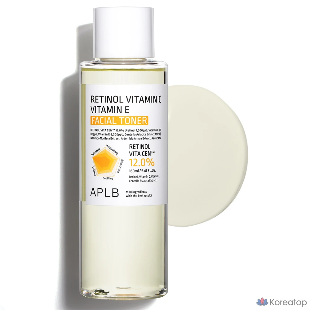 Тонер APLB Retinol Vitamin C Vitamin E Facial Toner, 160 мл, 1 шт.