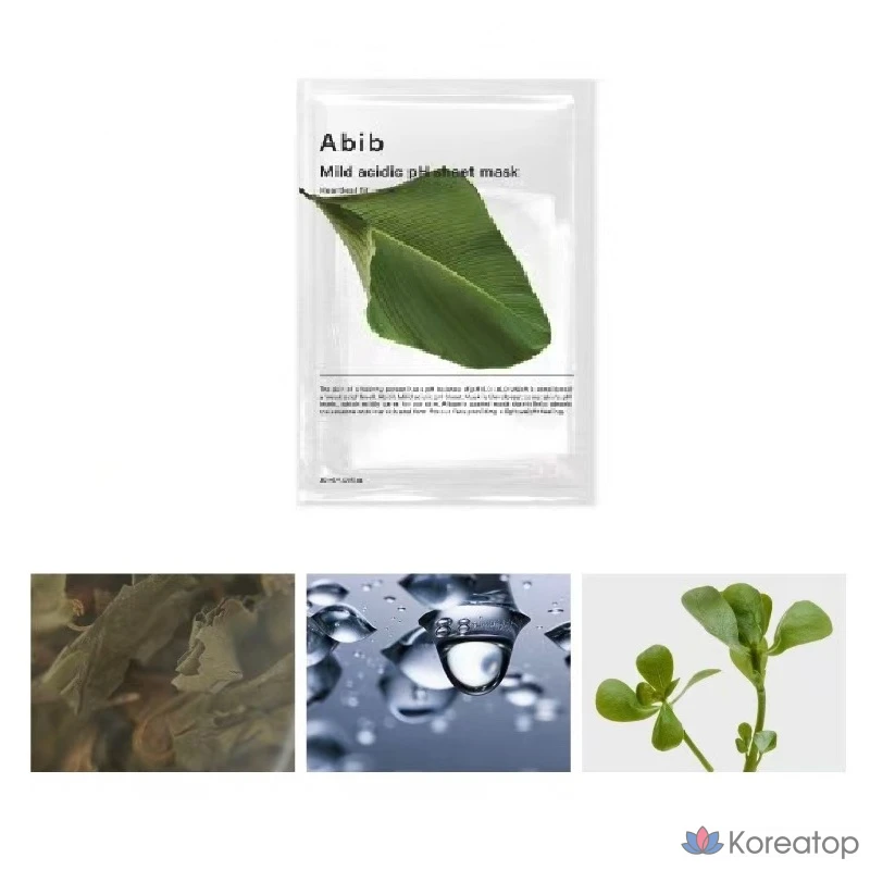 Тканевая маска для лица Abib Mild Acidic pH Sheet Mask Heartleaf Fit, 30 мл, 30 шт.