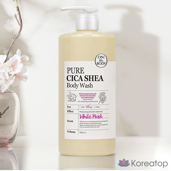 Гель для душа Pure Derma On the Body Pure Cica White Musk, 1 л, 1 шт.