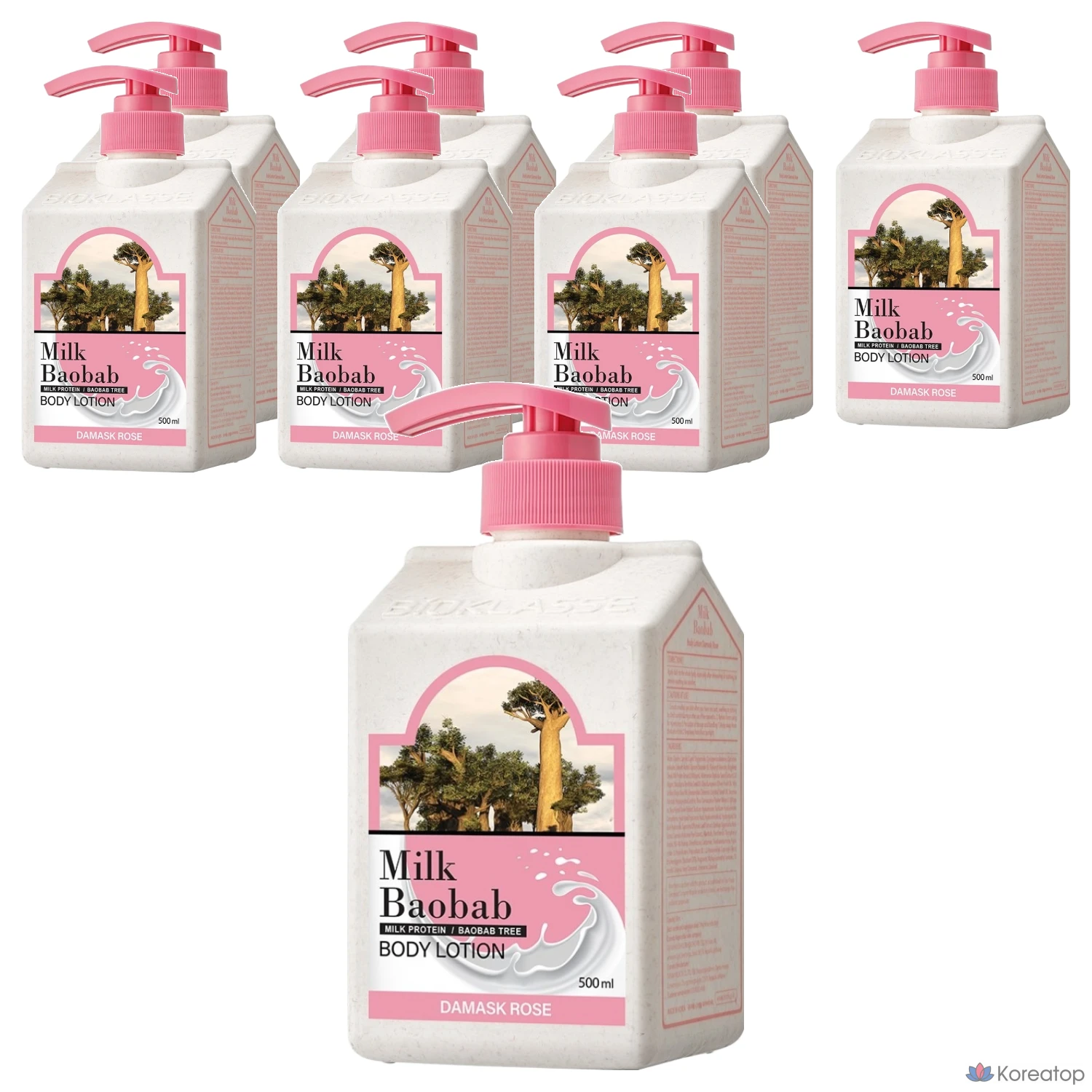 Лосьон для тела Milk Baobab Body Lotion Damask Rose, 500 мл, 8 шт.