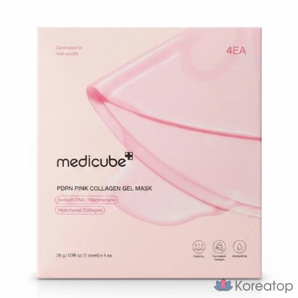 Тканевая маска для лица Medicube PDRN Pink Collagen Gel Mask, 4 шт.