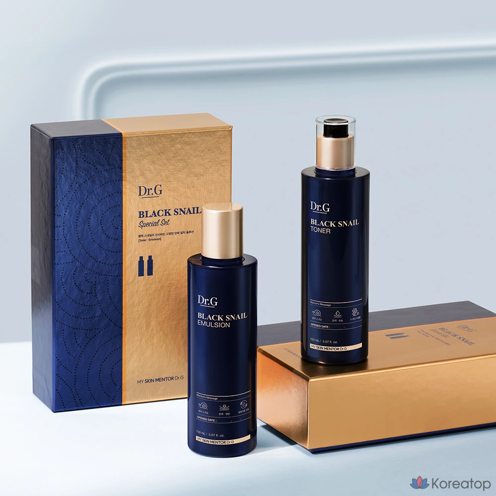 Набор для ухода Dr. G Black Snail 2-piece Set (Toner + Emulsion), 150 мл + 150 мл, 1 шт.