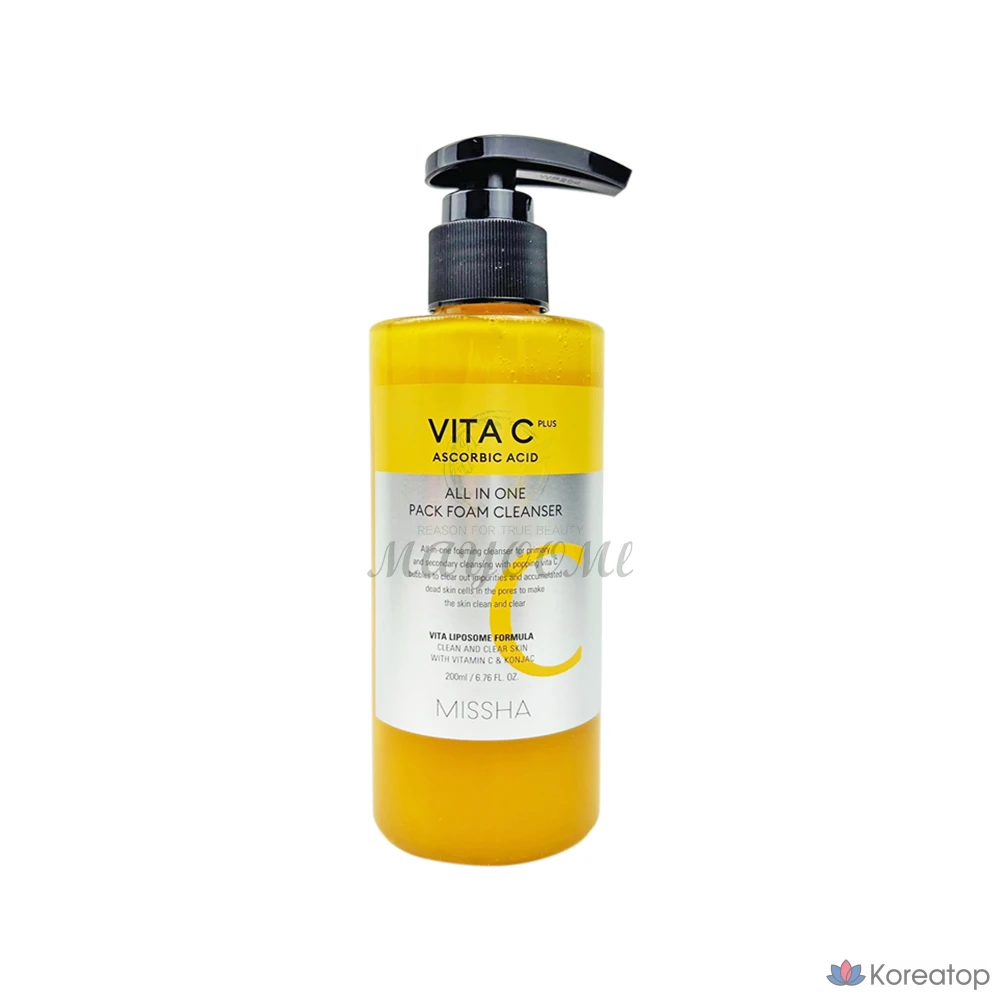 Очищающая пенка Missha Vita C Plus All-in-One Pack Foam Cleanser, 200 мл, 1 шт.