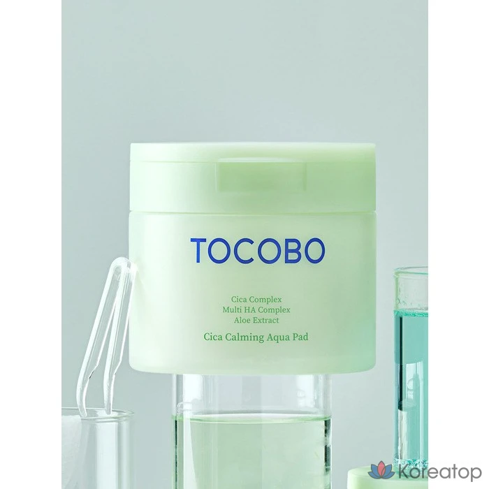 Пэды для лица Tocobo Cica Calming Aqua Pad, 160 мл, 60 шт.