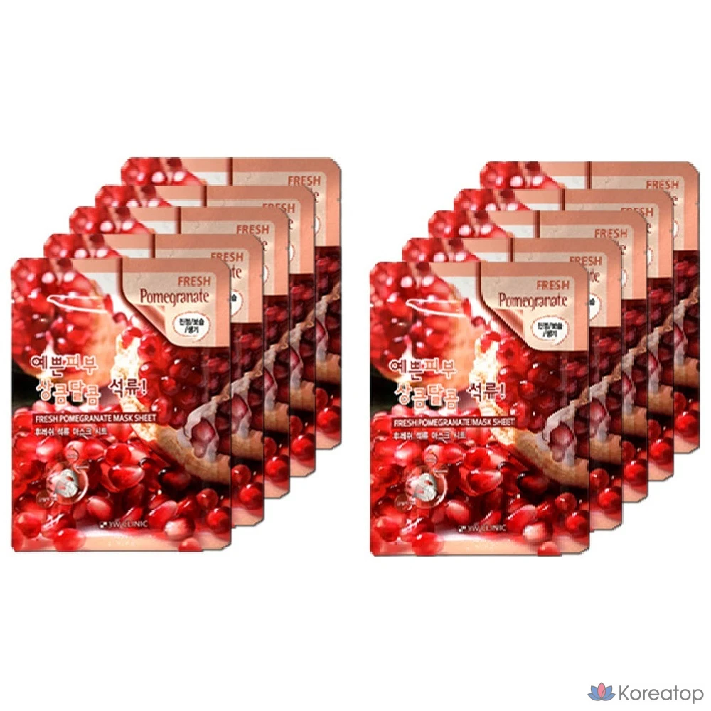 Тканевая маска для лица 3W Clinic Daily 1-Day Pack Pomegranate, 10 шт., 2 шт., фото 2