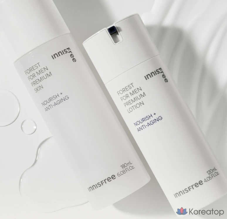 Набор для ухода Innisfree Forest for Men Premium 2-piece Set (Toner + Emulsion), 2 шт., фото 2