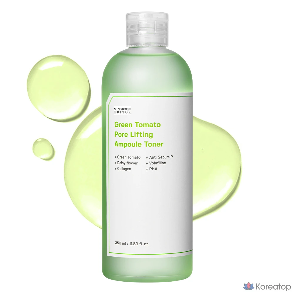 Тонер Sungboon Editor Green Tomato Pore Ampoule Toner, 350 мл, 1 шт.