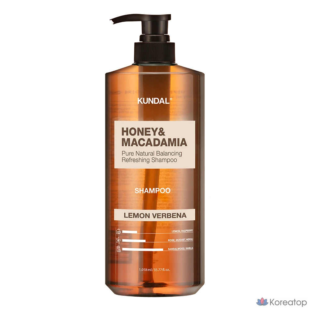 Шампунь Kundal Nature Shampoo, аромат Lemon Verbena, 1.058 л, 1 шт.