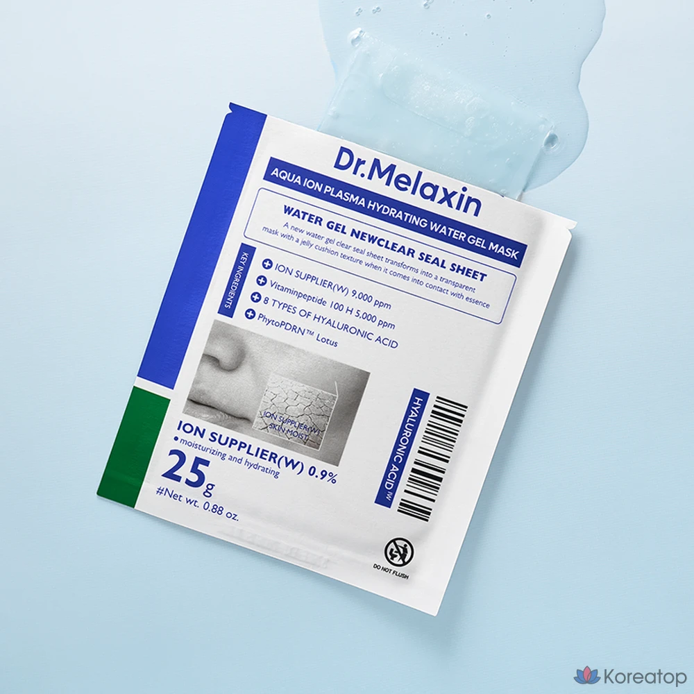 Тканевая маска для лица Dr. Melaxin Aqua Ion Plasma Water Gel Moisture Mask, 1 шт.