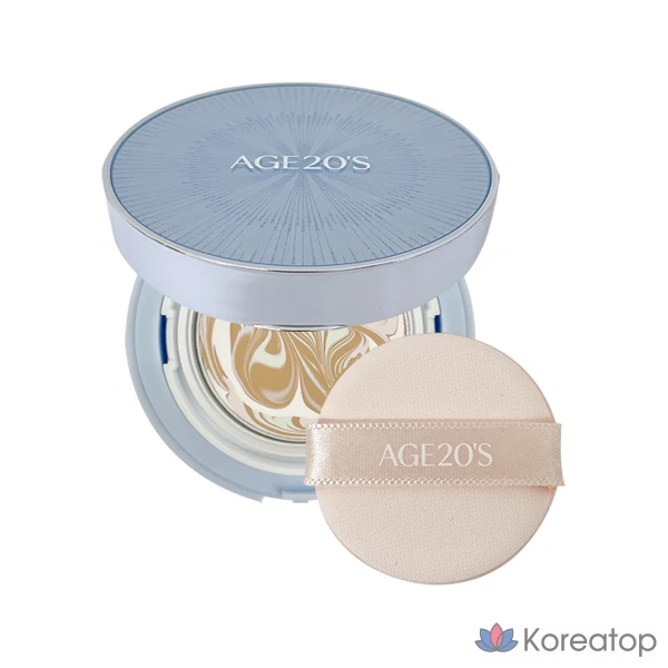 Кушон AGE 20S Fact Diamond Water Glow Shot Ampoule Essence Cover Mini, оттенок 21, 1 шт.