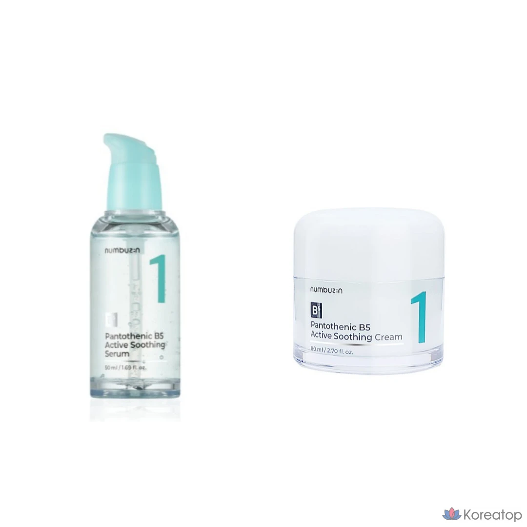Набор для ухода Numbuzin No.1 Pantothenic Acid Active-Up Soothing Serum + Cream 2-piece Set, 130 г, 1 шт.