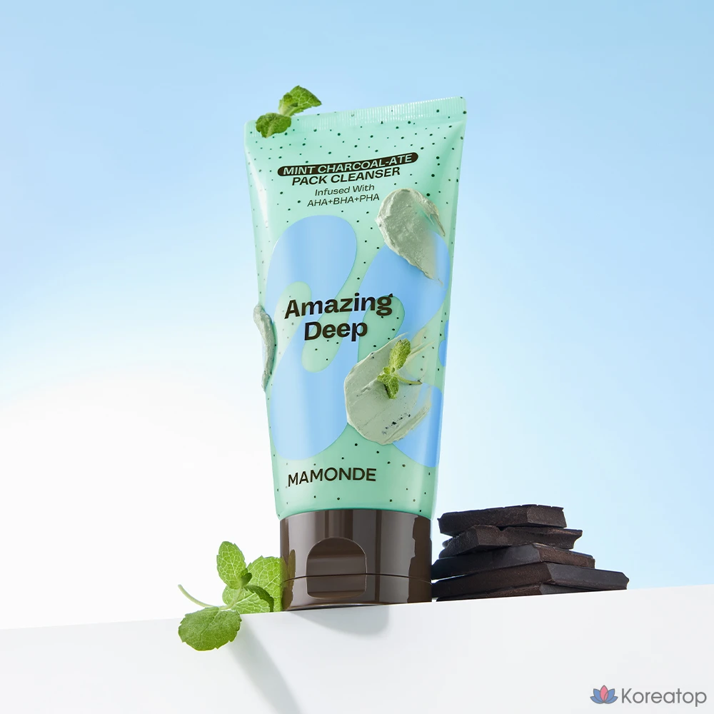 Набор для ухода Mamonde Amazing Deep Mint Charcoal Pack Cleanser, 135 г + 25 г, 1 шт.