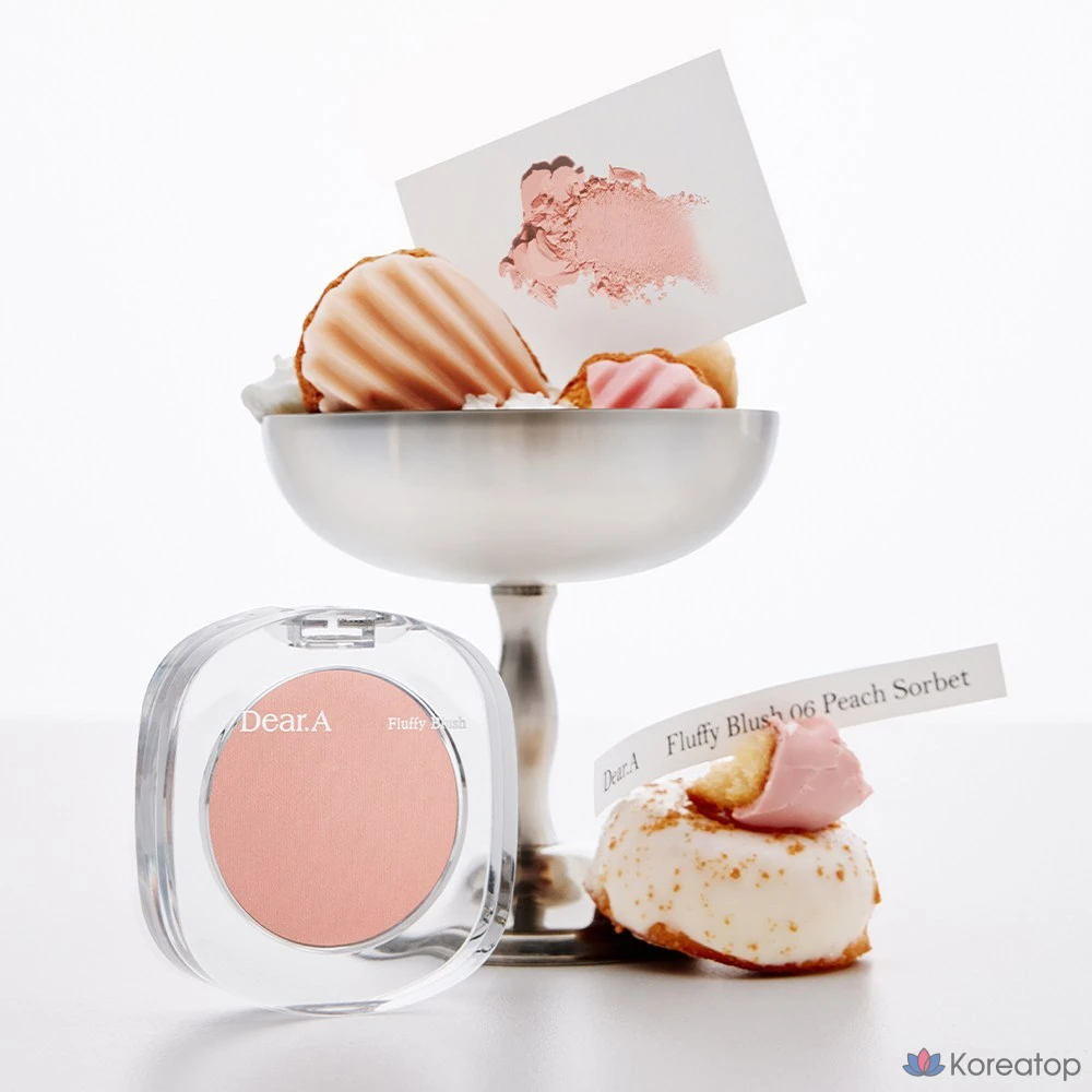 Бьюти-блендер Dear.A Fluffy Blush, оттенок 06 Peach Sorbet, 1 шт.