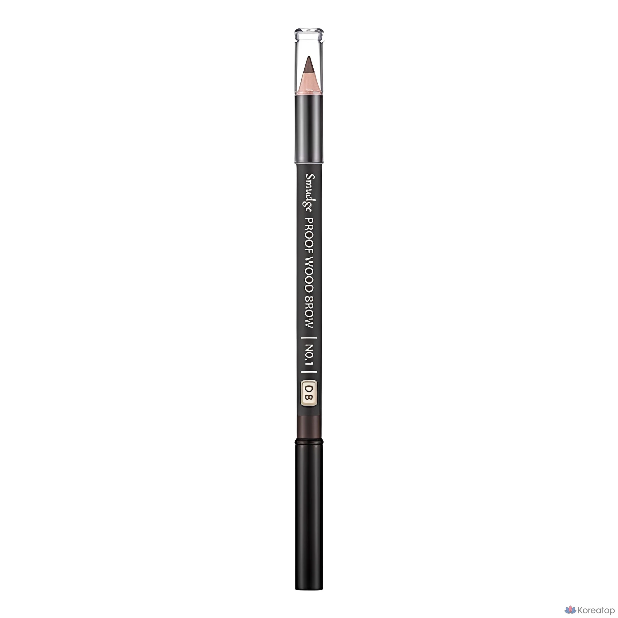 Карандаш для бровей Missha Smudge Proof Wood Eyebrow Pencil Dark Brown, 1.47 г, 1 шт., фото 2