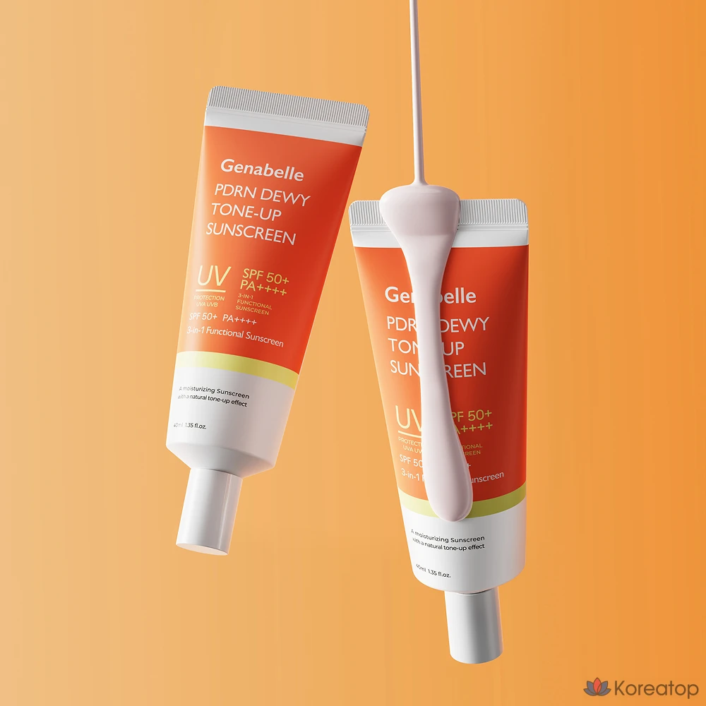 Солнцезащитный крем Genabelle PDRN Dewy Tone Up Sunscreen SPF50+ PA++++, 40 мл, 1 шт.
