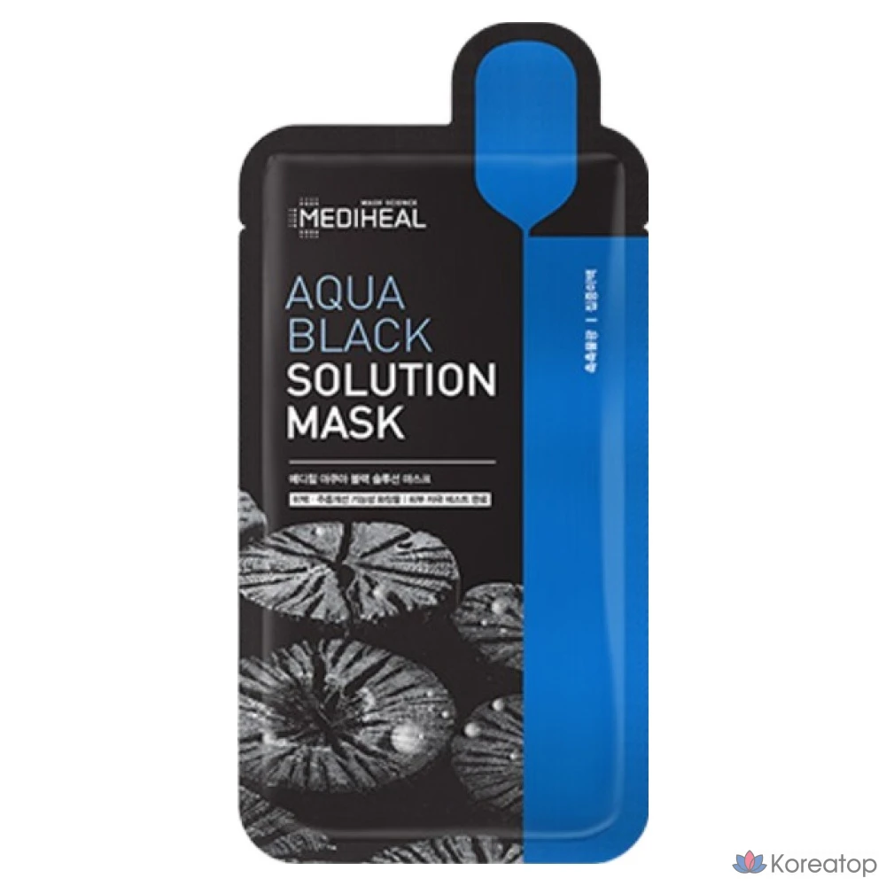 Тканевая маска для лица MEDIHEAL Aqua Black Solution Mask, 23 мл, 15 шт.