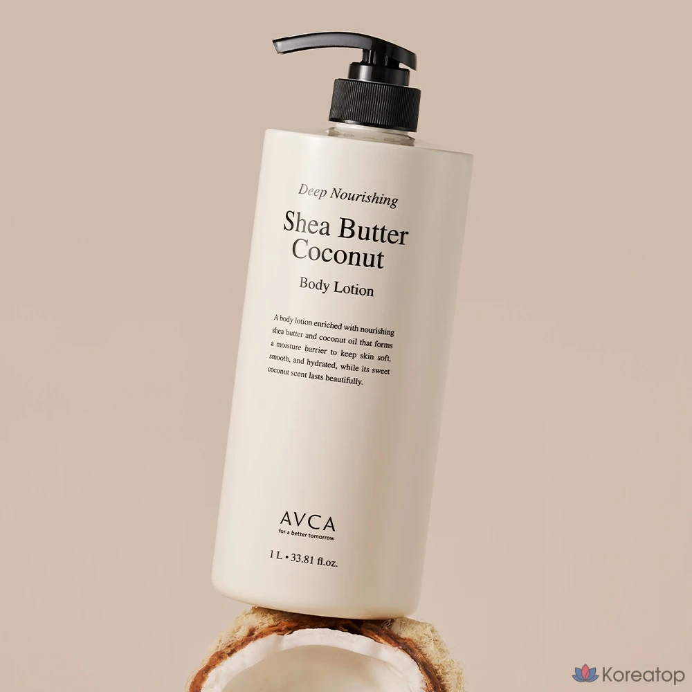 Лосьон для тела AVCA Deep Nourishing Body Lotion Shea Butter & Coconut, 1 л, 1 шт.