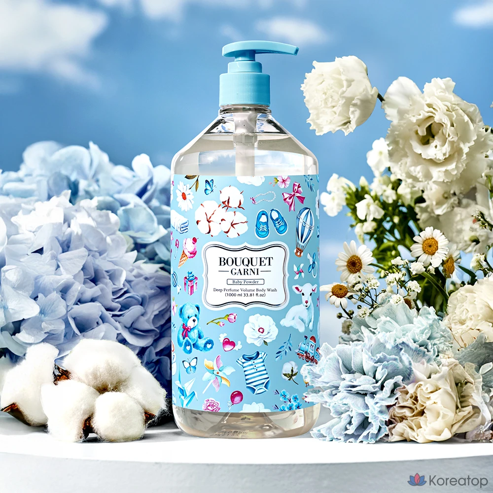 Гель для душа Bouquet Garni Deep Perfume Volume Body Wash Baby Powder, 1 л, 1 шт.