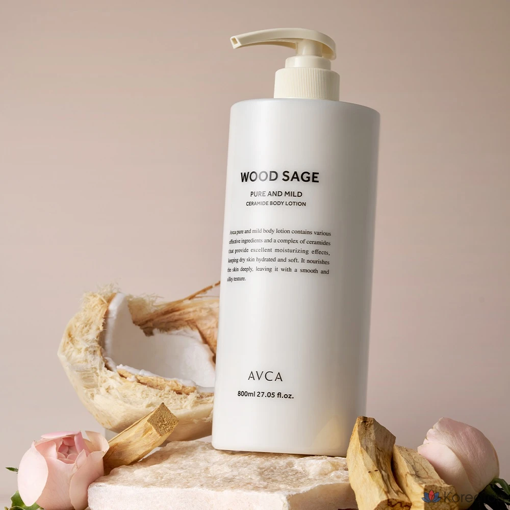 Лосьон для тела AVCA Pure &amp; Mild Ceramide Body Lotion Wood Sage, 800 мл, 1 шт.