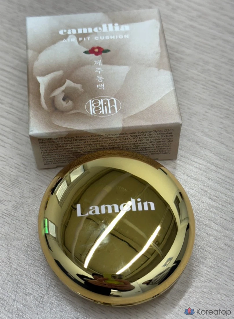 Кушон Lamelin Camellia Air Fit Cushion, оттенок 21 Beige, 5 г, 1 шт.