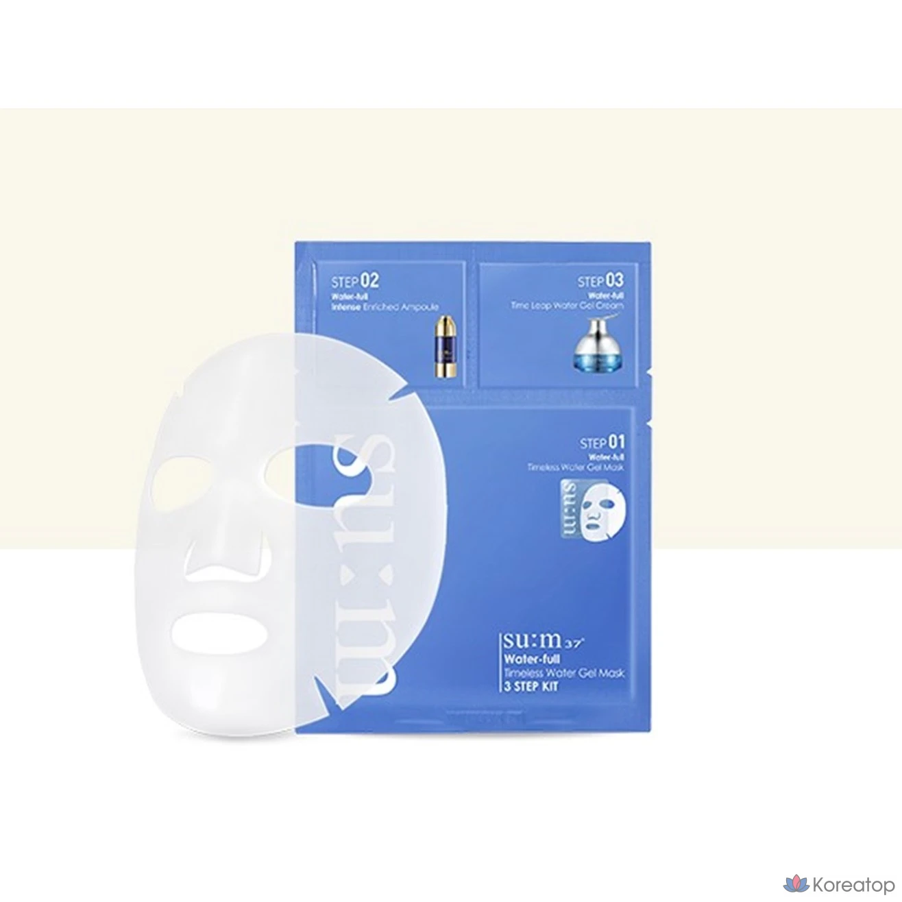 Тканевая маска для лица SU:M37 Water-full Marine Relief Gel Mask 3 Step, 10 шт.