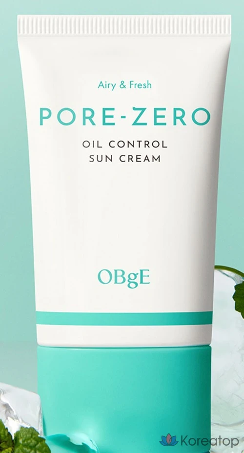 Солнцезащитный крем OBge Pore Zero Oil Control Sun Cream SPF50+ PA++++, 50 мл, 1 шт.