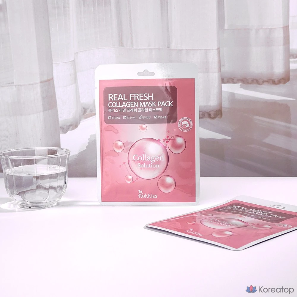 Тканевая маска для лица Rokkiss Real Fresh Collagen Mask, 50 шт.