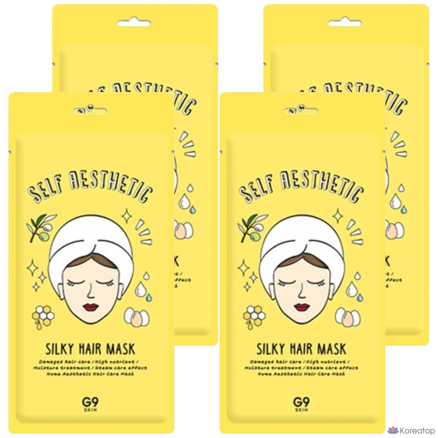 Маска для волос G9SKIN Self Aesthetic Silky Hair Mask, 30 г, 4 шт.